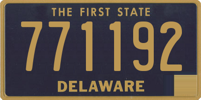 DE license plate 771192