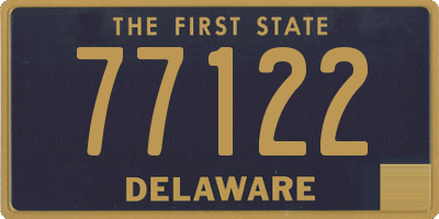 DE license plate 77122