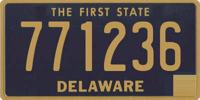 DE license plate 771236