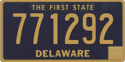 DE license plate 771292