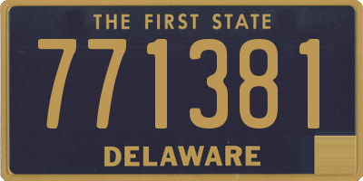 DE license plate 771381
