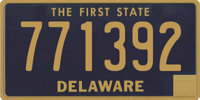DE license plate 771392