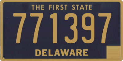 DE license plate 771397