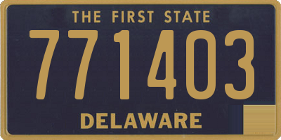 DE license plate 771403