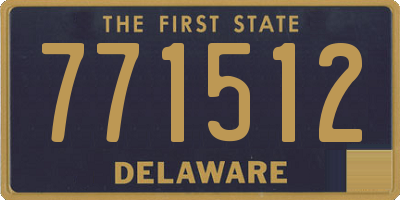 DE license plate 771512