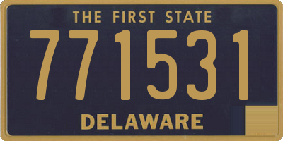 DE license plate 771531