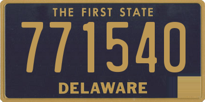 DE license plate 771540
