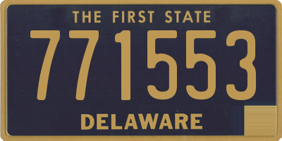 DE license plate 771553