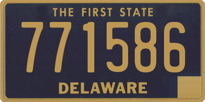 DE license plate 771586