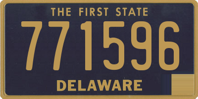 DE license plate 771596