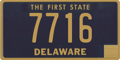 DE license plate 7716