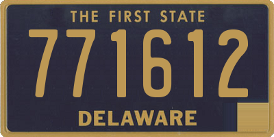 DE license plate 771612