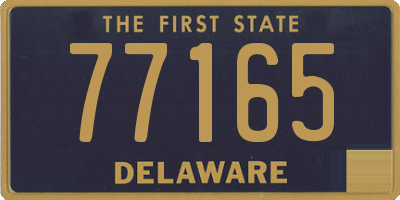 DE license plate 77165