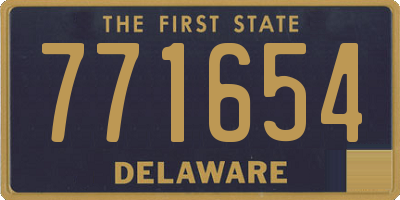 DE license plate 771654