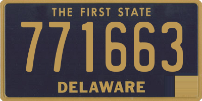 DE license plate 771663