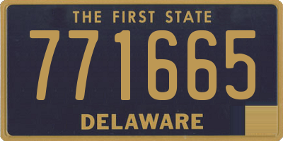 DE license plate 771665