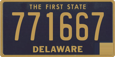 DE license plate 771667