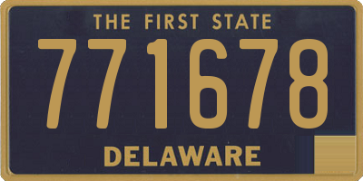 DE license plate 771678