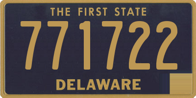DE license plate 771722