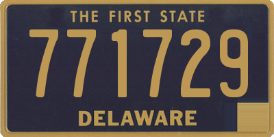 DE license plate 771729