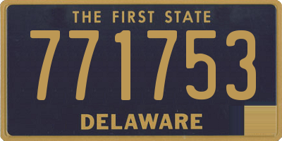 DE license plate 771753