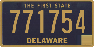 DE license plate 771754