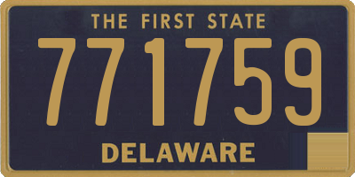 DE license plate 771759
