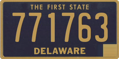 DE license plate 771763