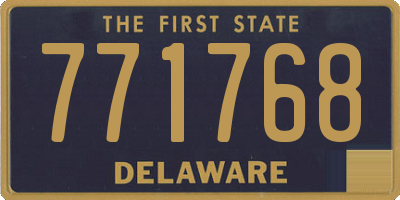 DE license plate 771768