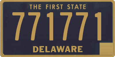 DE license plate 771771