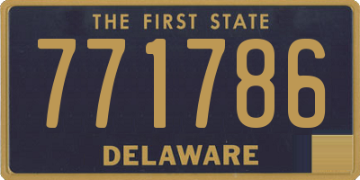 DE license plate 771786