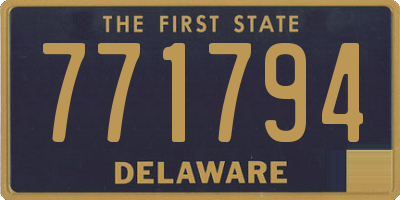 DE license plate 771794