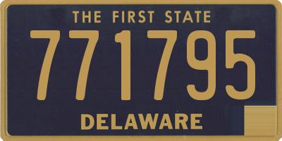 DE license plate 771795