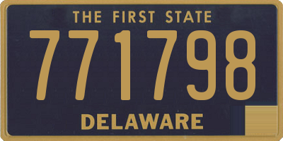 DE license plate 771798