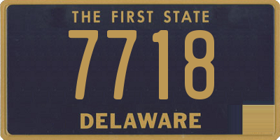 DE license plate 7718