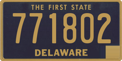 DE license plate 771802