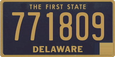 DE license plate 771809