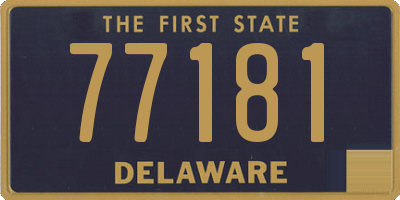 DE license plate 77181
