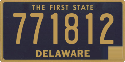 DE license plate 771812