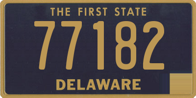 DE license plate 77182