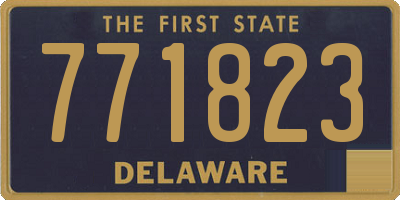 DE license plate 771823