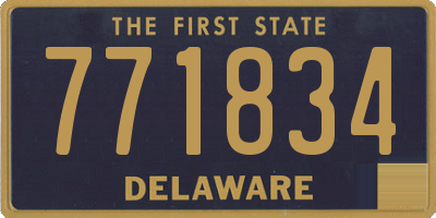 DE license plate 771834