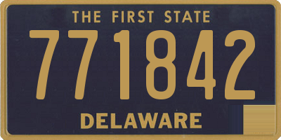 DE license plate 771842