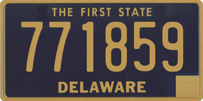 DE license plate 771859