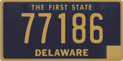 DE license plate 77186