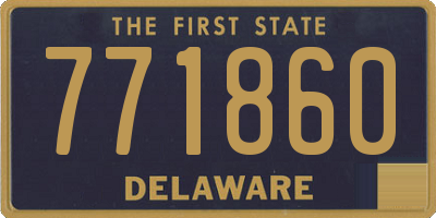 DE license plate 771860