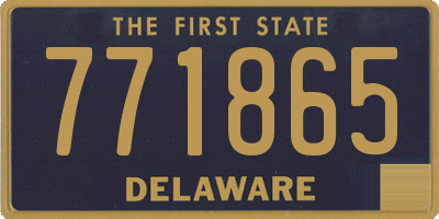 DE license plate 771865