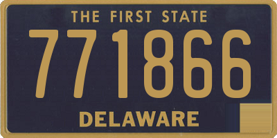 DE license plate 771866