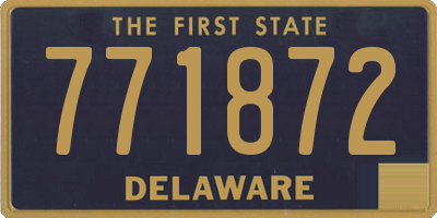 DE license plate 771872