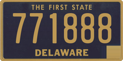 DE license plate 771888
